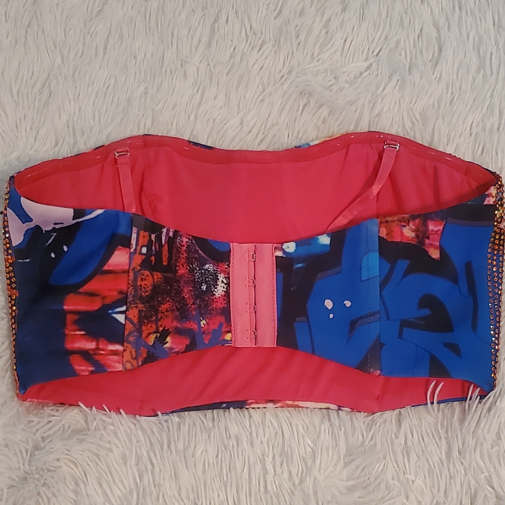 Akira Colorful Rhinestone Corset (M) - Picture 4 of 11
